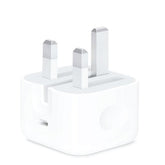 Apple Style 20W USB-C Power Adapter (3-Pin UK Plug) – Fast Charger for iPhone & iPad
