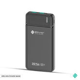 Black power bank 10000mAh with SOVO branding on a white background