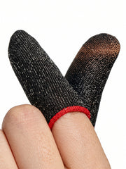 Nubia Ultra-Thin High Sensitivity Gaming Finger Sleeves (4-Pack) | Anti-Sweat Silver Fiber - Price Bazar