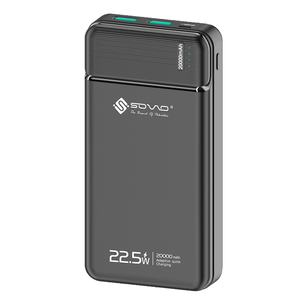 SOVO Master Series SPB-626 20000mAh Power Bank – 22.5W Super Fast Charging & Dual Output