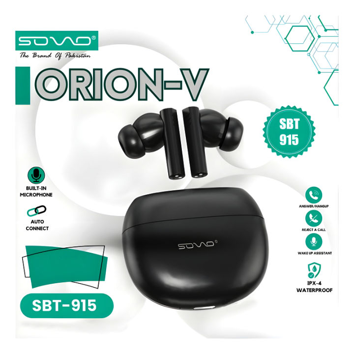 sovo musical pods sbt 915 premium anc/enc true wireless earbuds sovo musical pods sbt 915 premium anc/enc true wireless earbuds